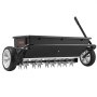 VEVOR Tow Behind Lawn Spreader with Aeration Spikes, 0.81m Spreading Width, Broadcast Spreader with Universal Hitch, Garden Seeder & Soil Aerator with 100lbs Capacity & 10 in Tires for ATVs UTVs