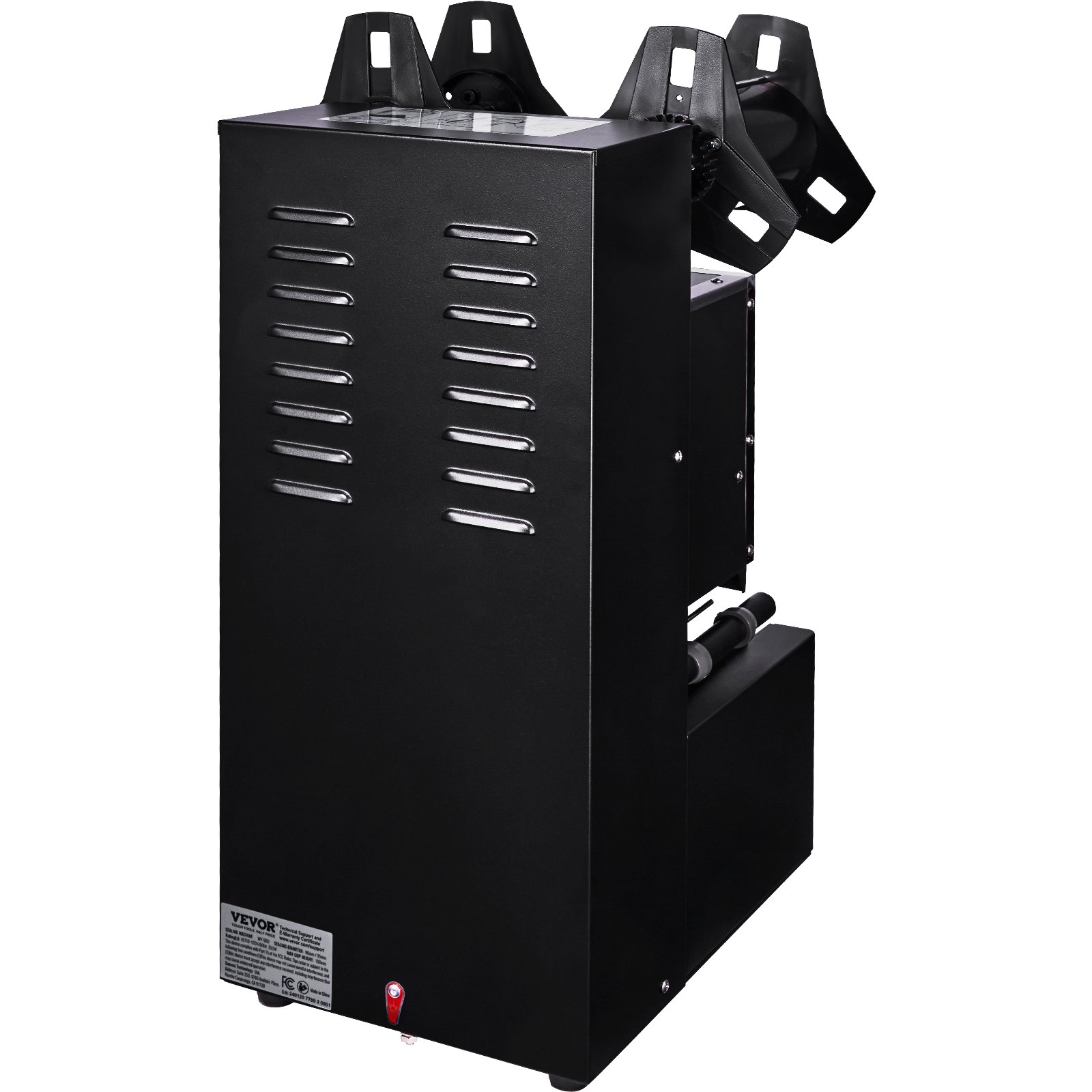 VEVOR Maszyna do zgrzewania kubków 500-650 kubków/h Maszyna do zgrzewania kubków o wysokości 190 mm i szerokości 90/95 mm Elektryczna zgrzewarka do herbaty Boba z cyfrowym sterowaniem LCD do herbaty Bubble Milk Tea Coffee w kolorze czarnym