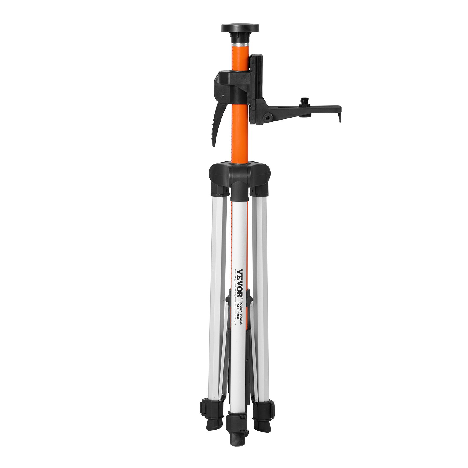Statyw do poziomicy laserowej VEVOR, mocowanie gwintowane 1/4"-20 i 5/8"-11, regulacja wysokości 40,94-133,85 cala, z poziomicą i solidną podstawą, rozsuwany, lekki aluminiowy statyw do skanerów laserowych