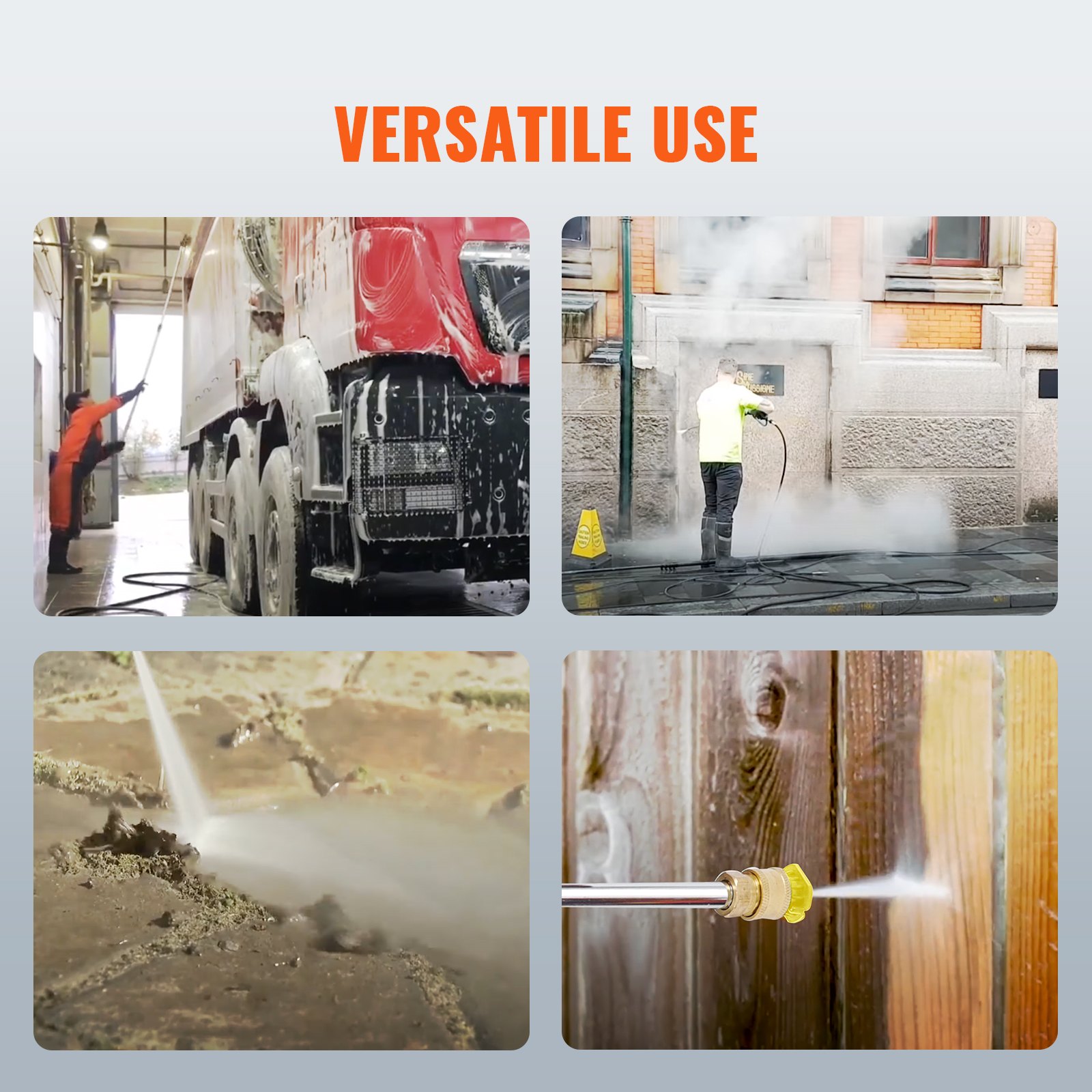 VEVOR Gas Pressure Washer, 4400 PSI 4.0 GPM, gas-powered pressure washer with copper pump, spray gun and extension wand, 5 quick-connect nozzles, for cleaning cars, houses, driveways