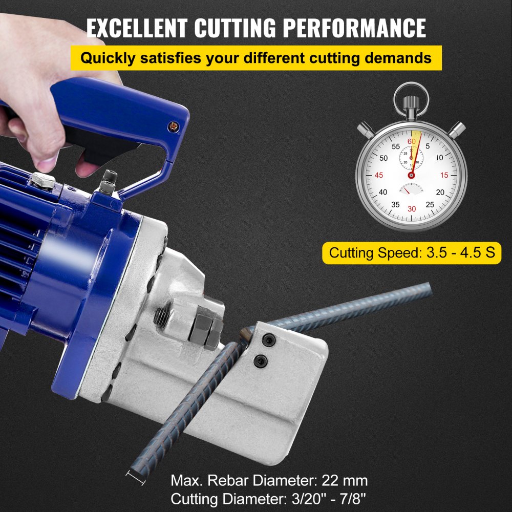 RC-22mm 1350W 7/8 "7 # Przenośny elektryczny hydrauliczny przecinak do prętów zbrojeniowych do cięcia śrub