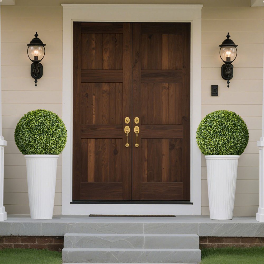 VEVOR Kula z bukszpanu, 584 mm, kula topiary, roślina sztuczna, roślina dekoracyjna, kula z bukszpanu, łatwy montaż na werandę, patio, do ogrodu, na balkon, do ogrodu i do wnętrz, do domu, na wesele