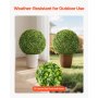 VEVOR Kula z bukszpanu, 584 mm, kula topiary, roślina sztuczna, roślina dekoracyjna, kula z bukszpanu, łatwy montaż na werandę, patio, do ogrodu, na balkon, do ogrodu i do wnętrz, do domu, na wesele