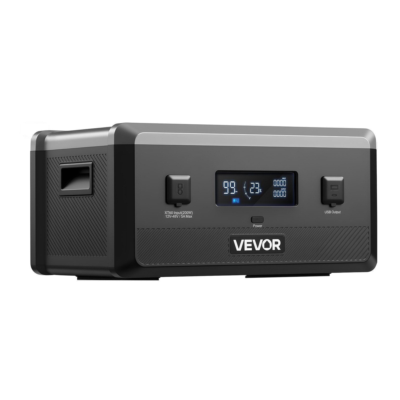 VEVOR Dodatkowy akumulator do przenośnej elektrowni, akumulator LiFePO4 o pojemności 2160 Wh z 3 portami, do domu, na kemping, do podróży samochodem, do kamperów i w sytuacjach awaryjnych (elektrownia i panel słoneczny NIE są dołączone)