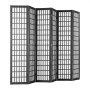 VEVOR Room Divider 6-częściowy japoński składany ekran prywatności, przenośny dekoracyjny ekran do podziału pomieszczeń, odpowiedni do biura, restauracji, sypialni (czarny)