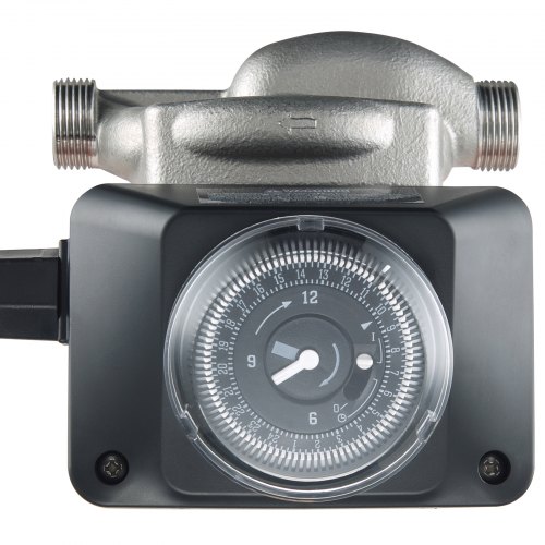 VEVOR pompa cyrkulacyjna ogrzewanie pompa cyrkulacyjna 100W wydatek 38L/min pompa ciepła 0,6bar ciśnienie pracy pompa ciepłej wody 6,6m maks. wysokość podnoszenia IPX4 klasa ochronności pompa ciepła z timerem wydajność pompy