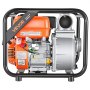 VEVOR Gas Powered Water Pump, 76.2 mm, 242 GPM 7HP Semi Trash Water Transfer Pump Portable, Gasoline Engine with 7.62 m Discharge Hose, Heavy Duty Frame, Cast Iron Impeller, for Irrigation, Pools