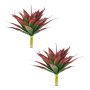 VEVOR Artificial Agave, 711W x 559H mm Fake Agave Plants with Ground Stakes, for Home, Garden, Office, Store, Living Room, Bedroom, Porch Indoor Decor, Realistic Texture Faux Plant, HDPE, Red, 2 Pack