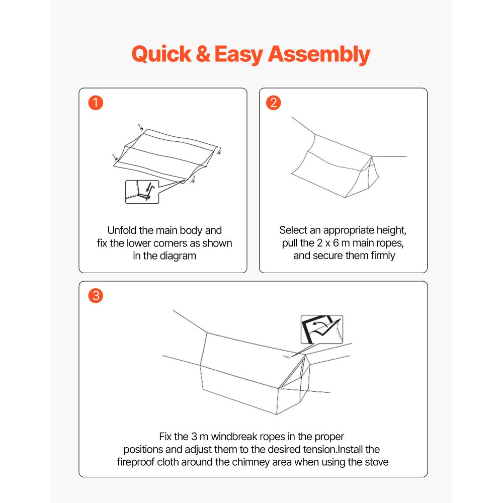 Namiot kempingowy VEVOR, dwuosobowy namiot kabinowy z przyłączem do kuchenki, wodoodporny namiot zimowy z wentylacją, lekki i przenośny namiot całoroczny do wędrówek, wędkowania, polowań i plecakowania