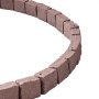 VEVOR Lawn Edging in Stone Look, Set of 4, 1190x100x155 mm, Realistic Bed Border, Flexible Garden Edging in Brick Size with Anchoring Spikes, Bed Border for Driveways, Walkways, Brown