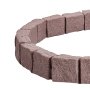 VEVOR Lawn Edging in Stone Look, Set of 4, 1190x100x155 mm, Realistic Bed Border, Flexible Garden Edging in Brick Size with Anchoring Spikes, Bed Border for Driveways, Walkways, Brown