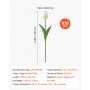 VEVOR Artificial Flowers Bulk Tulips 100 PCS Mixed Color Flower with Stems, Faux Flowers for Vase, Centerpieces, Weddings, Parties, Bouquets, Home Decor and DIY Arrangements, Realistic Fake Flower
