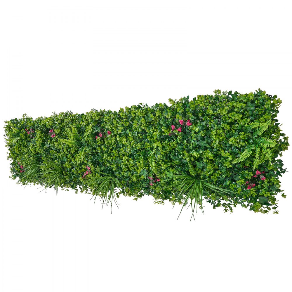 VEVOR Sztuczny żywopłot 50x50 cm, zestaw 12 elementów, ściana roślinna w stylu paneli 3D, ekran prywatności z PE, ogrodzenie prywatności, ogrodzenie żywopłotowe, sztuczne rośliny, okładzina balkonowa na wesela, ogrody zewnętrzne, podwórka