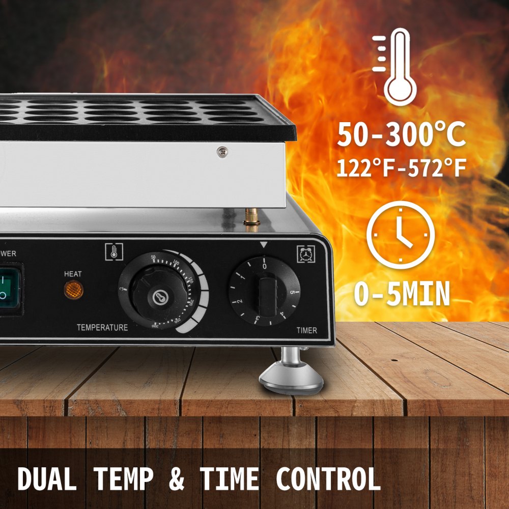 Generic Nonstick Electric 50szt Mini okrągłe gofrownica Baker Machine 220V