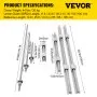 VEVOR Linear Rail SBR20, Linear Bearing Slide Set 300, 600, 1000 mm Linear Rails, Linear Bearing Rail with 3 Ball Screws from C7, Horizontal Linear Guide for Automation Machines