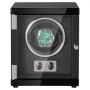 VEVOR Watch Winder, Single Watch Winder for Men's and Women's Automatic Watch, with Super Quiet Japanese Mabuchi Motor, Blue LED Light and Adapter, High-Density Board Shell and Black PU