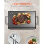 VEVOR Patelnia grillowa, uniwersalna, prostokątna, ze stali węglowej (605 x 360 mm) z płaską powierzchnią, grill gazowy do grilla BBQ Teppanyaki, przenośne naczynia rodzinne z uchwytem