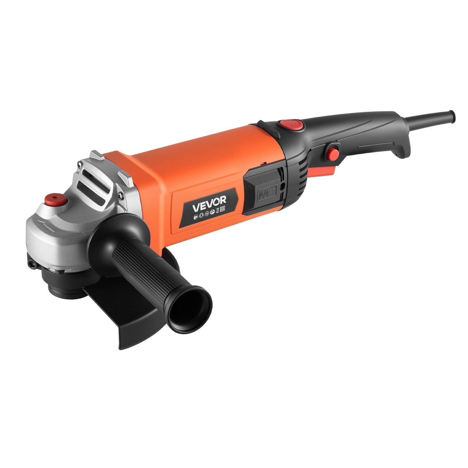 VEVOR Angle Grinder, 177.8mm Electric Grinder Power Tool, 8.2Amps 8500RPM High-Speed Corded Angle Grinders with Adjustable Dust Guard for Metal Grinding, Cutting, Rust Removal (Disc Not Included)