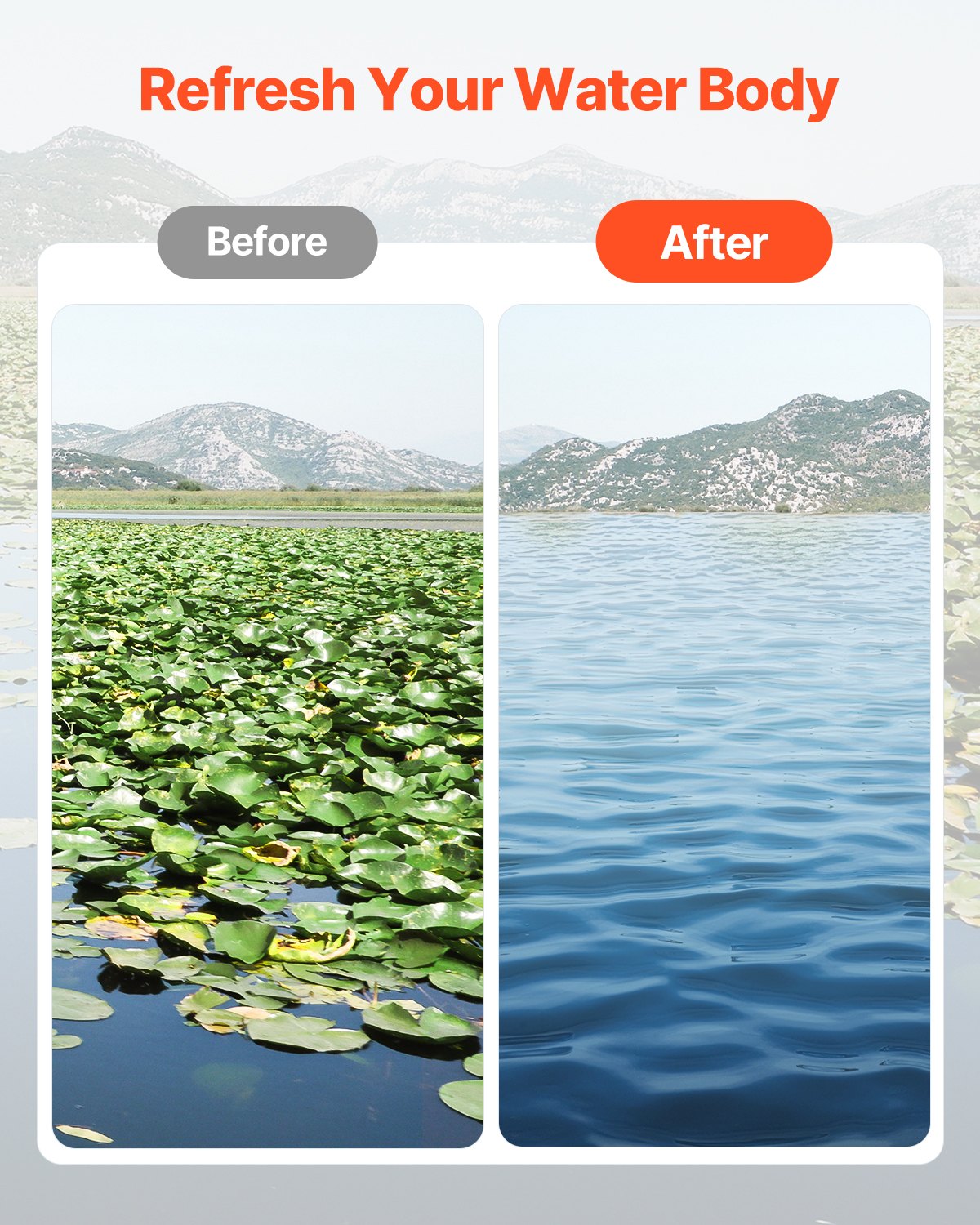 Grabie do oczek wodnych VEVOR, 610 x 215 x 355 mm, dwustronne narzędzie do usuwania chwastów, obcinacz do roślin w oczku wodnym z liną 9 m, otwór montażowy, nie wymaga montażu, idealne do oczek wodnych, jezior i strumieni