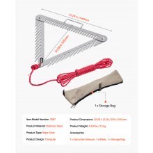 VEVOR Pond Rake 515x540x9mm Narzędzie do usuwania chwastów 3-stronne z liną 9m