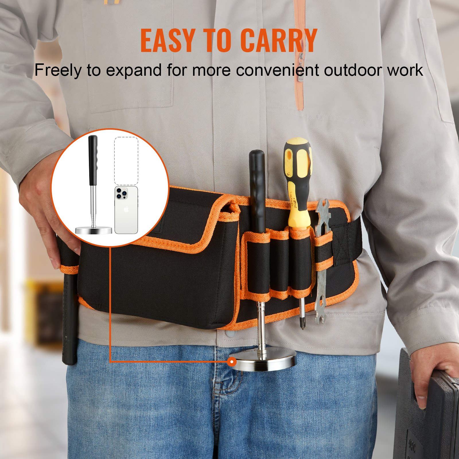 VEVOR Magnetyczna miotła Magnetyczna zamiatarka 210-845 mm, Magnetyczna zamiatarka Magnetyczna miotła Magnetyczna miotła Magnetyczny podnośnik 15,9 kg Siła magnetyczna Magnetyczny zbieracz wiórów Zamiatarka podłogowa Zamiatarka