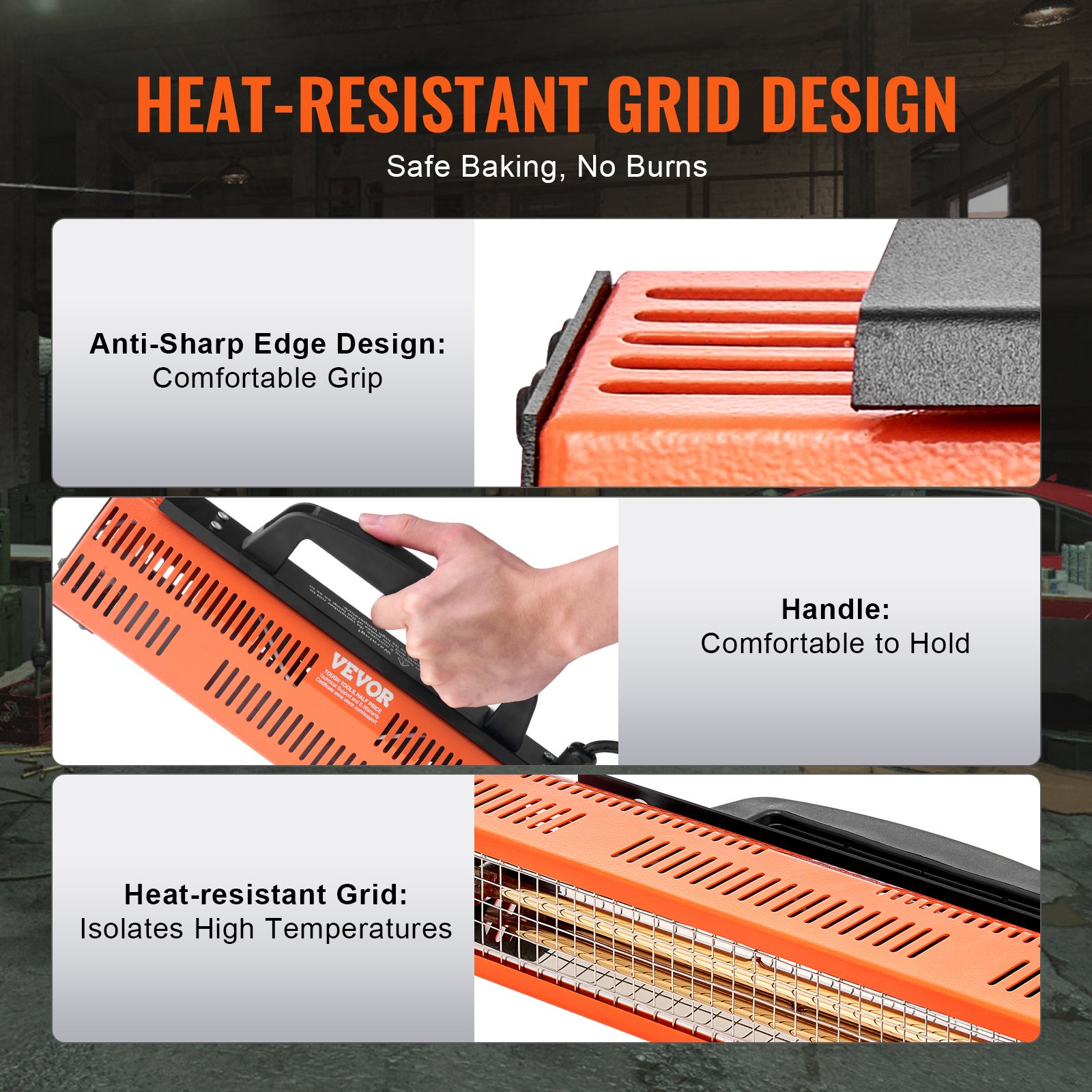 Lampa utwardzająca na podczerwień VEVOR, przenośny podgrzewacz samochodowy o dużej mocy 1000 W do utwardzania, duża powierzchnia do pieczenia 2,3 m², podgrzewacze kabin do natryskowego utwardzania, suszarka do lakieru do napraw na miejscu, suszenie silnika