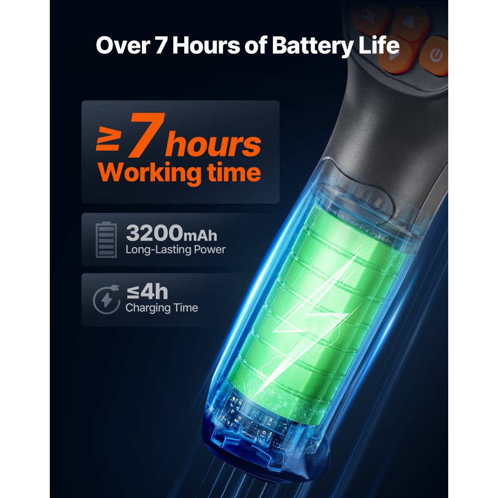 Kamera termowizyjna VEVOR, superrozdzielczość TISR 240x180, przenośna kamera termowizyjna z kamerą wizualną 2 MP, rozdzielczość IR 96x96, częstotliwość odświeżania 25 Hz, od -20 do 550 °C, 4 tryby obrazu i 6 palet kolorów