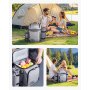 Plecak piknikowy VEVOR Outdoor (25 l) dla 4 osób z izolowaną i chłodzącą komorą oraz wyjmowanym uchwytem na butelkę/wino, lekkim kocem, talerzami i zestawem sztućców do pieszych wędrówek i kempingu, szary