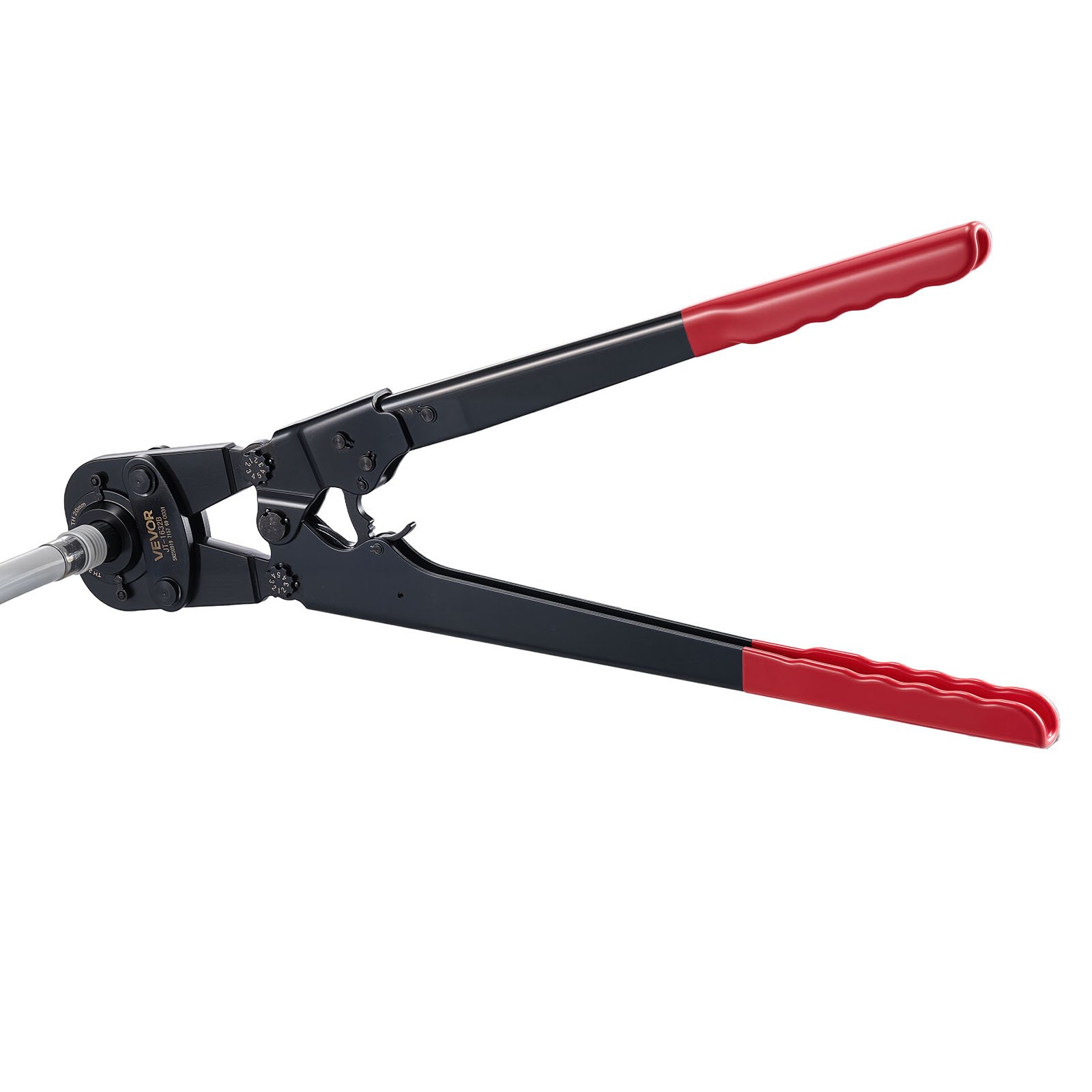 Szczypce zaciskowe VEVOR do rur PEX i aluminiowo-plastikowych ze szczękami TH12, TH16, TH20, TH26 i TH32 oraz elastyczną rękojeścią, narzędzie zaciskowe z walizką do przechowywania, do napraw i instalacji rur