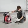 Maszyna do czyszczenia rur VEVOR z ręcznym podawaniem, elektryczne urządzenie do czyszczenia rur ze spiralą odpływową 15 m x 23 mm, 1500 obr./min do rur o średnicy 50–150 mm, wał do czyszczenia rur w toaletach