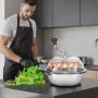VEVOR Bud Leaf Bowl Trimmer, 335 mm Manual Bud Trimmer, with Sharp Stainless Steel Blades, Visual Cutting, Wet & Dry Hydroponic Cutting Machine, Twisted Spin Cut for Plants Leaves Buds Flowers