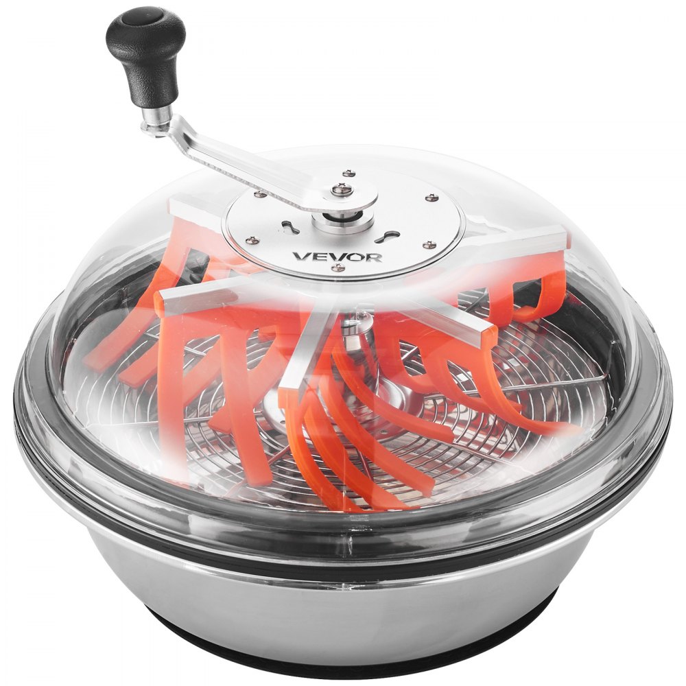 VEVOR Bowl Harvester, ręczna przycinarka do pąków o szerokości 42 cm z ostrzami ze stali nierdzewnej, maszyna do cięcia hydroponicznego na mokro i sucho, obrotowy obrotowy system cięcia roślin, liści, pąków i kwiatów