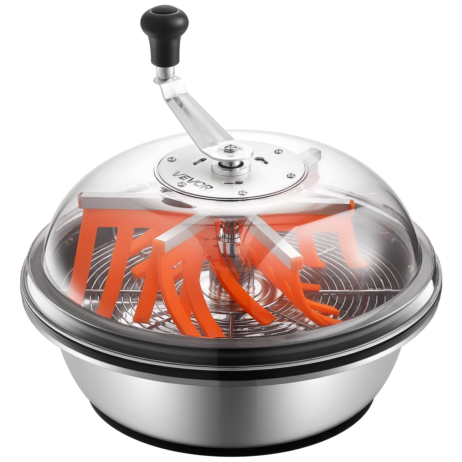 VEVOR Bowl Harvester, ręczna przycinarka do pąków o szerokości 42 cm z ostrzami ze stali nierdzewnej, maszyna do cięcia hydroponicznego na mokro i sucho, obrotowy obrotowy system cięcia roślin, liści, pąków i kwiatów