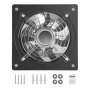 VEVOR 25.4 cm Exhaust Fan, 988 CFM High Velocity Wall Mount Vent Fan with Speed Control, Low Consumption, Portable Ventilation Extractor for Attic,Garage,Basement,Workshop,Kitchen, Chicken Coop,Black