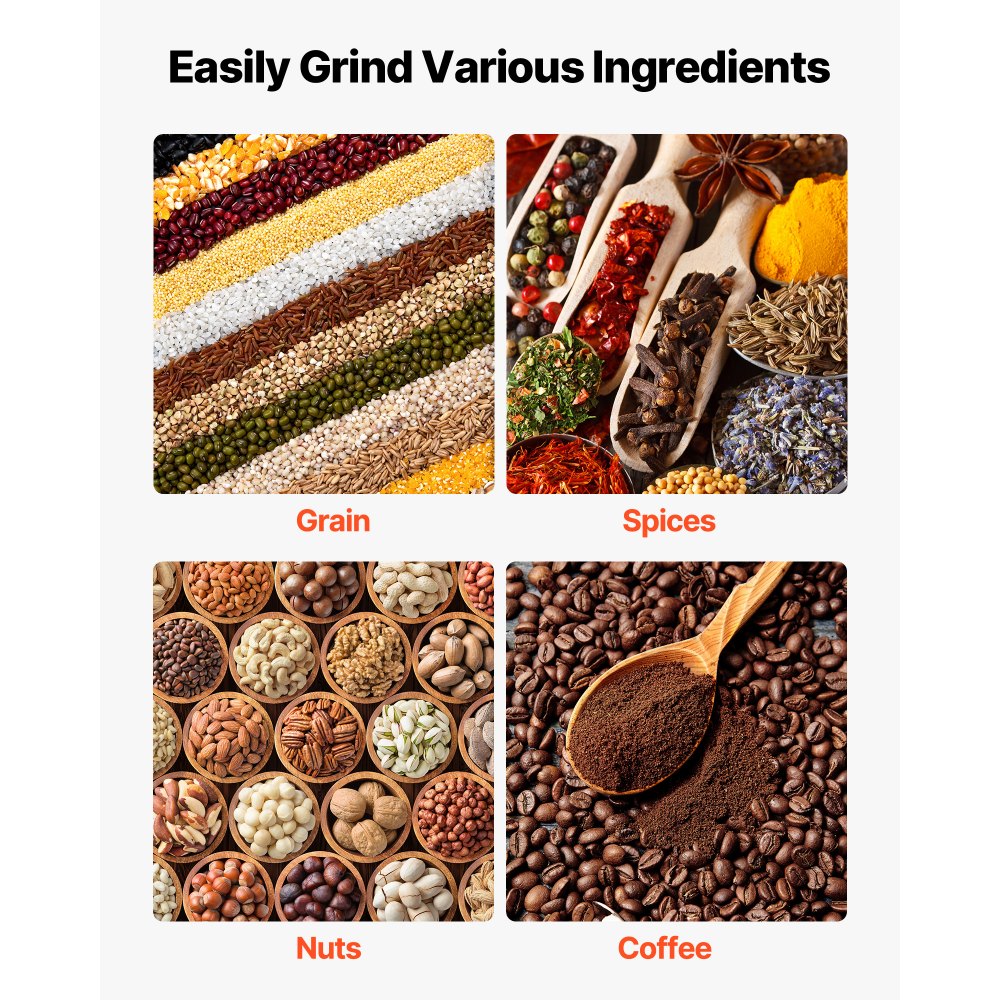 Ręczny młynek do ziarna VEVOR z żeliwa, młynek do kukurydzy z korbą ręczną, z niskim zasobnikiem i zaciskiem stołowym, młynek do słodu, młynek do kawy, młynek do przypraw do ziaren kawy, przypraw, pszenicy, kukurydzy, w zestawie pokrowiec przeciwkurzowy