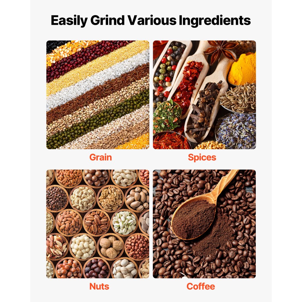 Ręczny młynek do ziarna z żeliwa VEVOR, młynek do kukurydzy z korbą ręczną, wysokim zasobnikiem i solidnym zaciskiem stołowym, młynek do słodu, młynek do kawy, młynek do przypraw do ziaren kawy, przypraw, pszenicy, kukurydzy, orzechów, pomocnik kuchenny