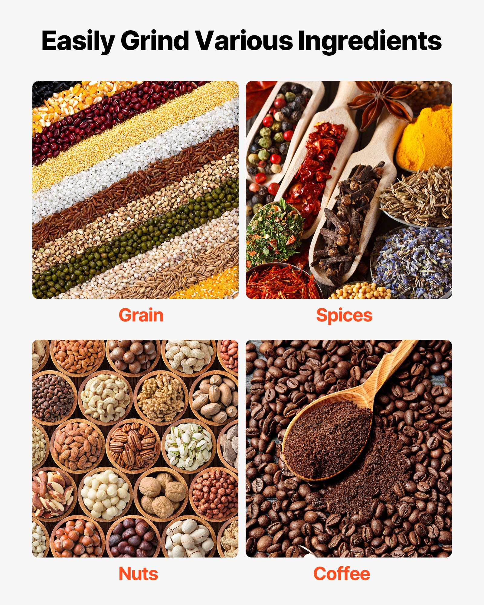 Ręczny młynek do ziarna z żeliwa VEVOR, młynek do kukurydzy z korbą ręczną, wysokim zasobnikiem i solidnym zaciskiem stołowym, młynek do słodu, młynek do kawy, młynek do przypraw do ziaren kawy, przypraw, pszenicy, kukurydzy, orzechów, pomocnik kuchenny