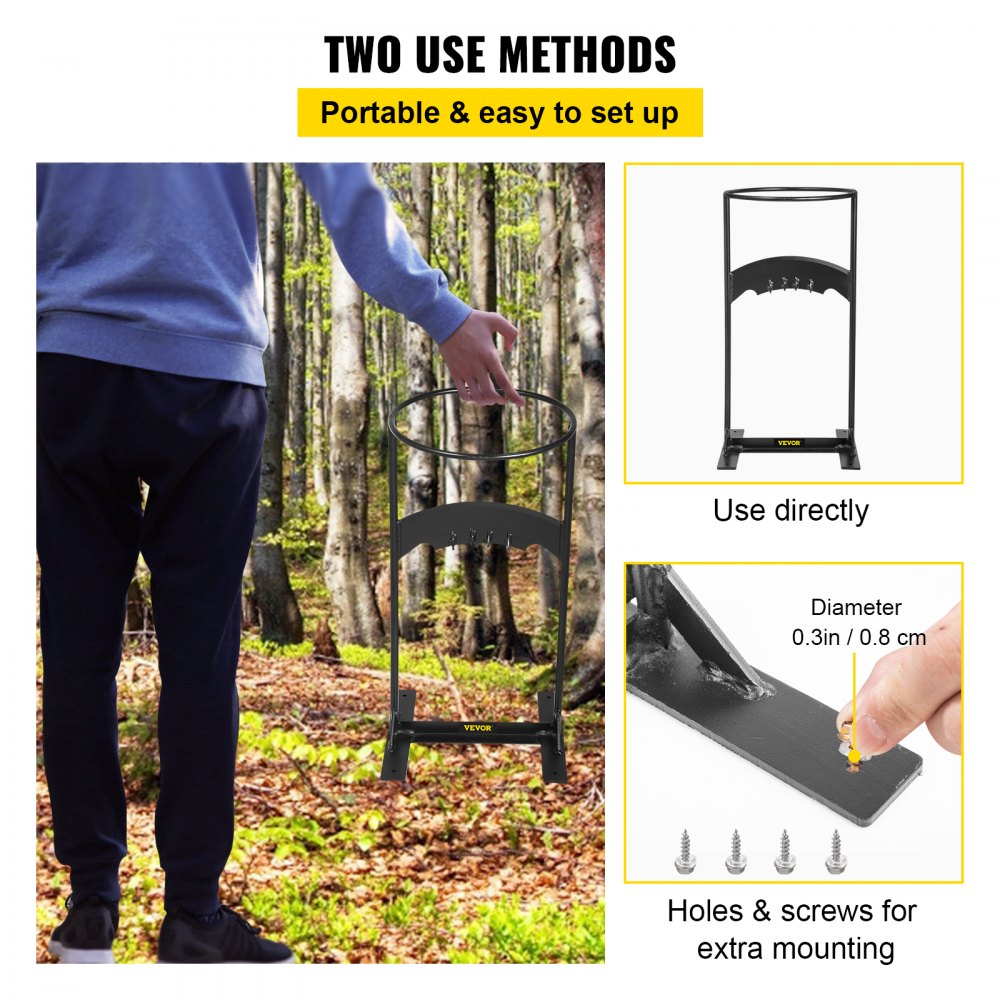 Łuparka do drewna VEVOR Łuparka Kindling Ręczna łuparka do drewna z podstawą 29x25,5cm