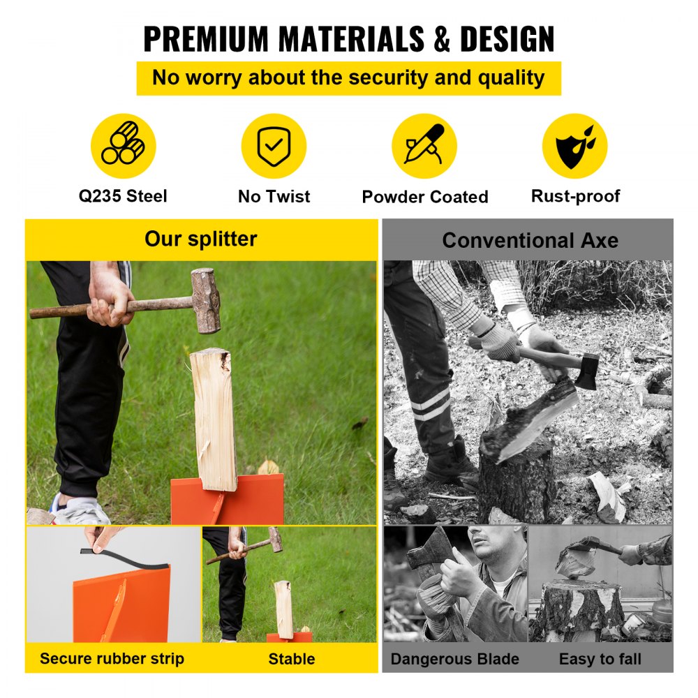 VEVOR Łuparka do drewna opałowego Racker Ozdoba do drewna Przecinarka do drewna 23x17,7x27,5 cm