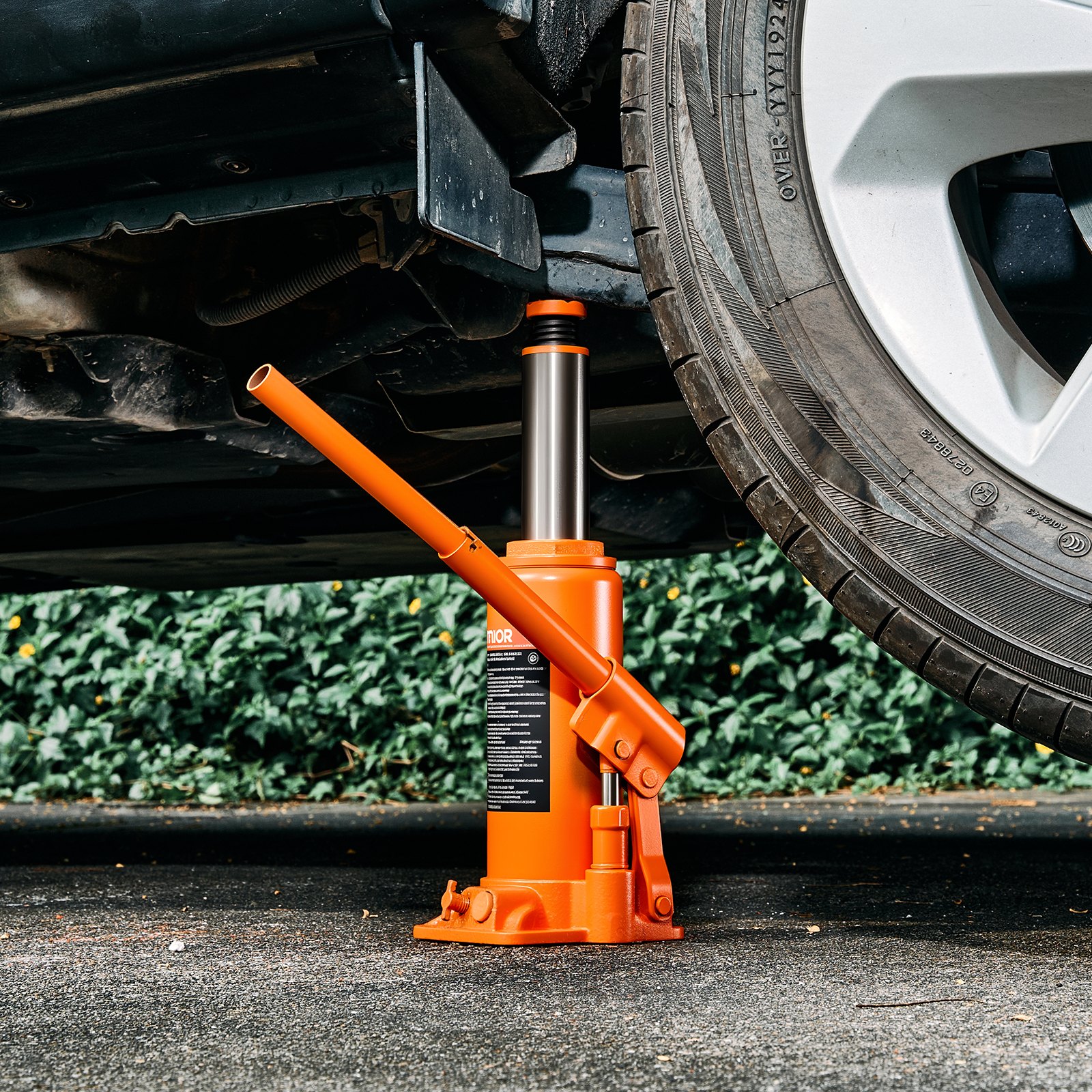 Podnośnik hydrauliczny butelkowy VEVOR o udźwigu 10 t, zakres podnoszenia 235-470 mm, podnośnik butelkowy z systemem spawalniczym do naprawy samochodów osobowych typu pickup SUV, podnośnik butelkowy pomarańczowy, podnośnik samochodowy o dużej wytrzymałości