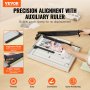 Obcinak dźwigniowy do papieru VEVOR, maks. szerokość cięcia 381 mm, ręczna maszyna do cięcia papieru, pojemność 16 arkuszy, z szyną ochronną / blokadą ostrza do tektury / kartonu, obcinak do papieru