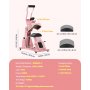 VEVOR Hat Heat Press Machine, with 2pcs Interchangeable Platens, Precise Temperature and Time Control, Hat Press for HTV Iron On and Sublimation Projects, for Caps, Headbands, Cuffs, Face Masks, Pink