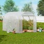 VEVOR Walk-in Tunnel Greenhouse 2.9x2x1.9 m Galvanized Frame PE Cover White