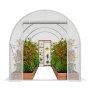 VEVOR Walk-in Tunnel Greenhouse 2.9x2x1.9 m Galvanized Frame PE Cover White