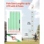 Piła do przycinania VEVOR z teleskopowym uchwytem, ​​regulowana w zakresie 2,15–8,09 m, ostrze ze stali 65 mm, lekki trzonek z włókna szklanego, do przycinania wysokich gałęzi, teleskopowa piła do drzew palmowych i krzewów