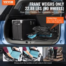 VEVOR wózek inwalidzki transportowy ultralekki składany 1080x635x920mm 113,4kg