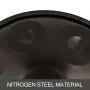 VEVOR Handpan Harmonic Black, Stalowy Bęben W D Minor 9 Tonach, Bęben Ręczny 22 Cale Z Miękką Torbą Na Rączki, Stalowy Instrument Perkusyjny Z Torbą Do Przenoszenia I Statywu