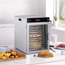 Suszarka do żywności VEVOR 12 tacek ze stali nierdzewnej 800 W Suszone owoce