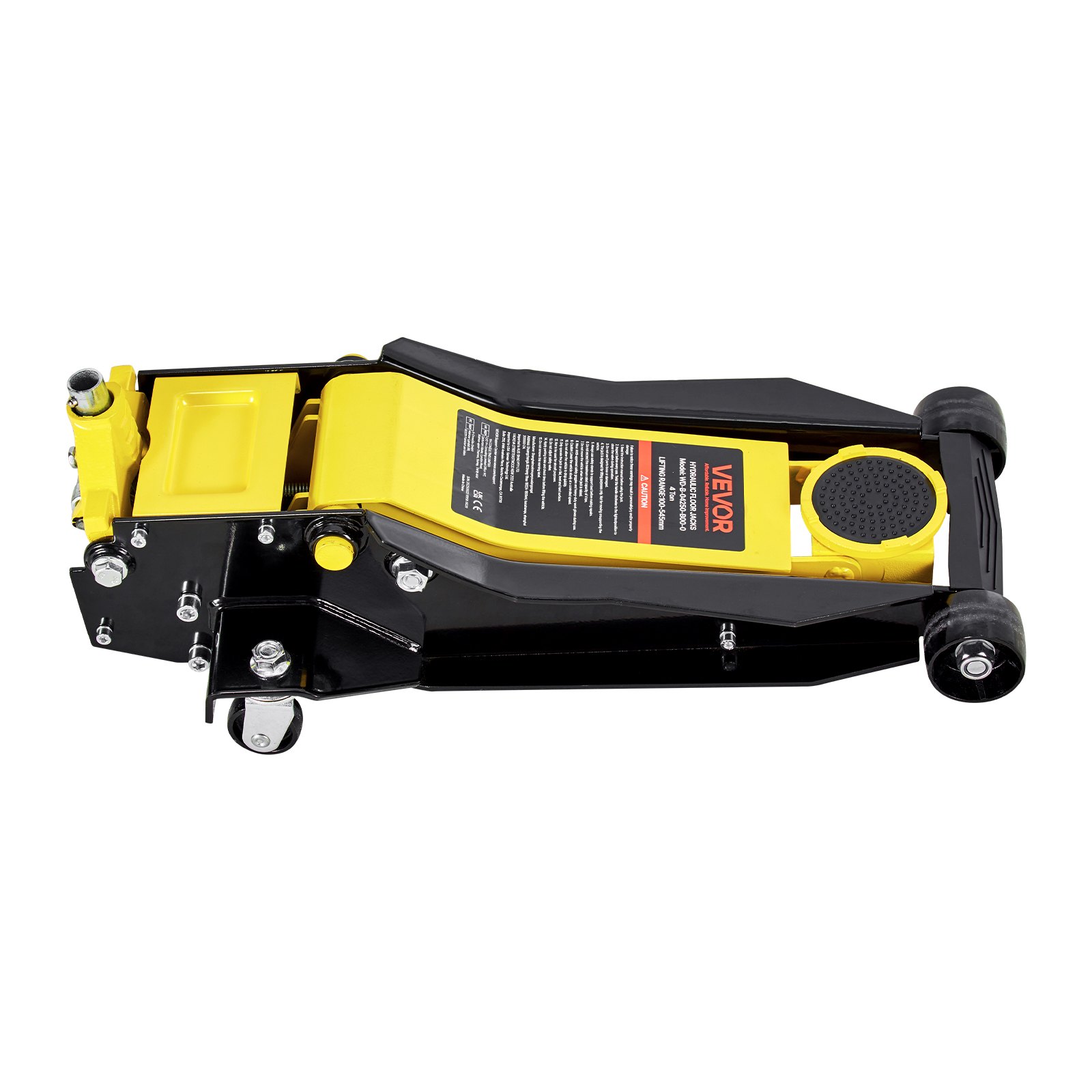 Podnośnik samochodowy VEVOR Low Profile, udźwig 4 tony, stalowy podnośnik wózkowy z dwutłokową pompą szybkodziałającą, hydrauliczny podnośnik do pojazdów sportowych i wielofunkcyjnych, zakres podnoszenia 100–545 mm