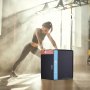 Skrzynia do skoków plyometrycznych VEVOR 3 w 1, 20/18/16 cali, bawełniana, o udźwigu 100 kg, antypoślizgowa skrzynia do ćwiczeń fitness, do ćwiczeń w domu, do treningu siłowego, czarna, regulowana wysokość